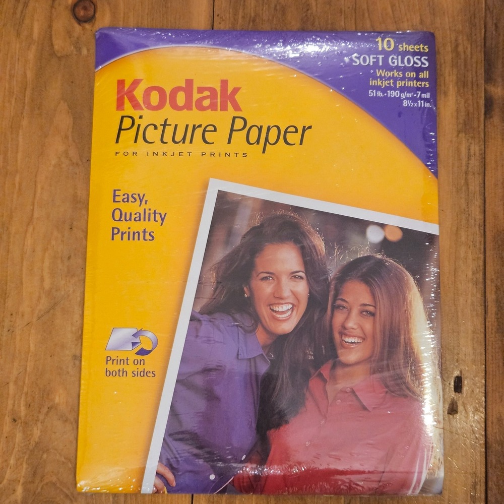 VTG Kodak Picture Paper Soft Gloss 8.5 x 11 Inkjet Photo Paper 10 Sheets Sealed